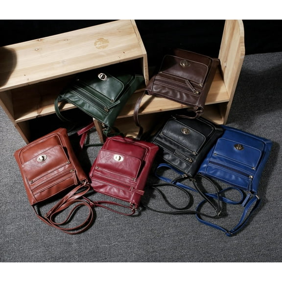 Messenger Bag,Crossbody Bag,Shoulder Bag,Womens Leather Satchel Cross Body Shoulder Messenger Bag,Women's Crossbody Handbags,Womens Handbags Shoulder Bag(Red 10in)from ANMUYUM