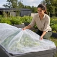 thumbnail image 4 of Garden Netting Row Cover 10x49 FT, Ultra Fine Mesh Plant Protection Barrier for Vegetables Fruit Trees Flowers, Durable Greenhouse Raised Bed Garden Cover, 4 of 5