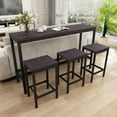 thumbnail image 2 of Modern Design Kitchen Dining Table,Pub Table,Long Dining Table Set with 3 Stools, 2 of 10