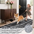 thumbnail image 6 of Non Slip Hallway Runner Rug 2.6x12, Modern Distressed Stripe, Washable Extra Long Rug, Woven Thin Low Pile Carpet Runners for Hallway 12ft Entryway, Kitchen, Walkway- Midnight Black, 6 of 7