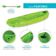 thumbnail image 6 of Lifetime Recruit 6.5 ft Youth Sit-On-Top Kayak with Paddle, Lime Green (90765), 6 of 16
