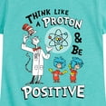 thumbnail image 3 of Cat in the Hat - Think Like Proton Be Positive - Toddler And Youth Girls Short Sleeve Graphic T-Shirt, 3 of 5