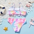 thumbnail image 4 of URMAGIC Girls Kids Swimsuit Two Pieces Bikini Set Ruffle Falbala Swimwear Bathing Suits 2-6 Years, 4 of 7