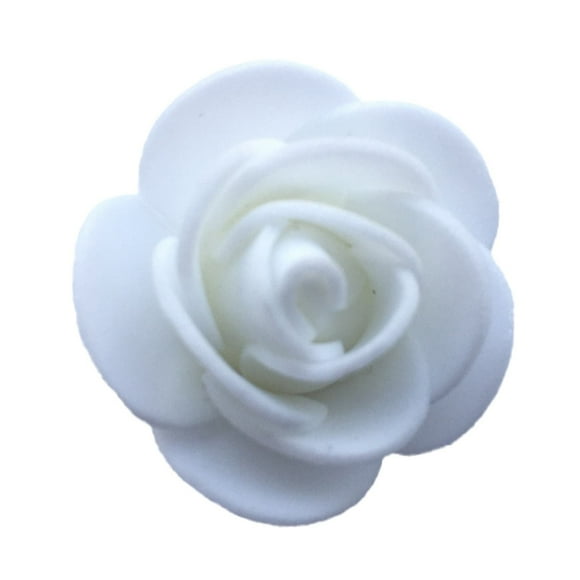 Piwvid White Foam Roses Artificial Flowers, White Artificial Roses Realistic Fake Roses White Flowers for Centerpieces Wedding Bouquets Home Table Decor (White, 1/100 PCS)