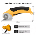 thumbnail image 3 of "Tijeras Eléctricas Inalámbricas Cortadora De Tela Para Coser Amarillo negro ", 3 of 5