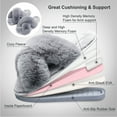 thumbnail image 3 of Barerun House Slippers for Women Cozy Cross Band Plush Slippers Grey, 3 of 7