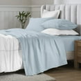 thumbnail image 3 of Superior Egyptian Cotton Deep Pocket 650 TC Sheet Set, Full, Baby Blue, 3 of 9