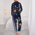 thumbnail image 5 of Kll Solar System Print Women'S Long Sleeve Pajamas With Pants Sleepwear Loungewear 2 Set-X-Large, 5 of 9
