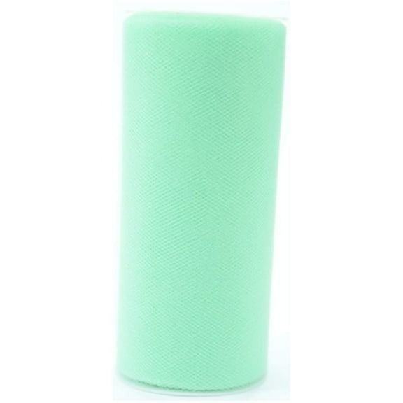 6" Wide Mint Green Tulle Fabric - 25 Yards