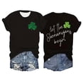 thumbnail image 6 of Uootdi Women's St Patrick's Day T-Shirt Lucky Irish Shamrock Clover Graphic Short Sleeve Crewneck Casual Tees Tops Gift, 6 of 7