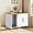 White, variant on Cat Litter Box Enclosure, Hidden Litter Box Furniture with Divider, Indoor Cat House, Wooden pet house side table, for Living Room, Bedroom