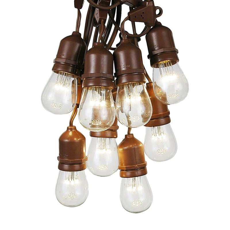 37.5 Foot S14 Edison Outdoor Patio String Lights Market Lights 25 Bulbs 