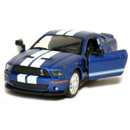 Shelby Gt500 Fastback - 5 2007 Ford Shelby GT500 with Stripes 1:38 Scale (Blue) by Kinsmart