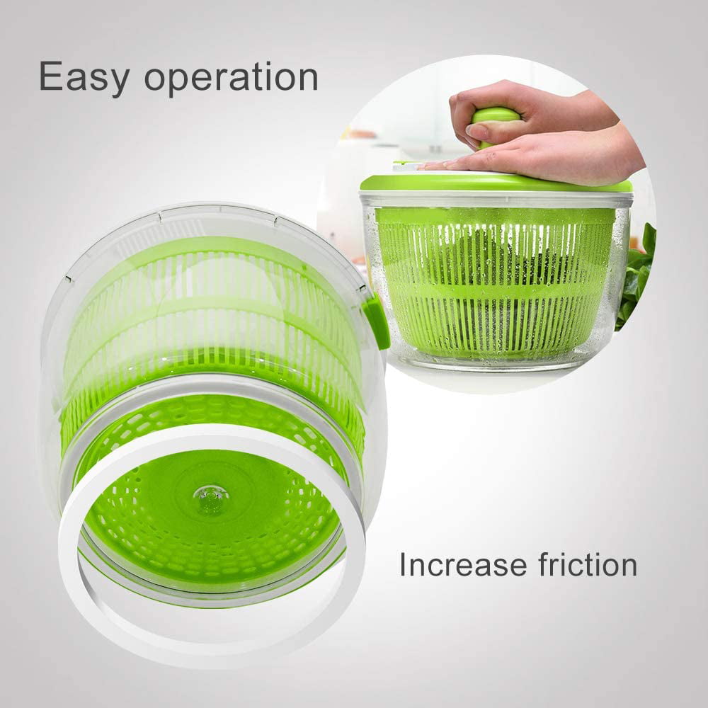 SEENDA Large Salad Spinner,Lettuce Spinner with Secure Lid Lock & Rotary  Handle, Vegetable Washer Dryer Quick Dry off &Drain Lettuce
