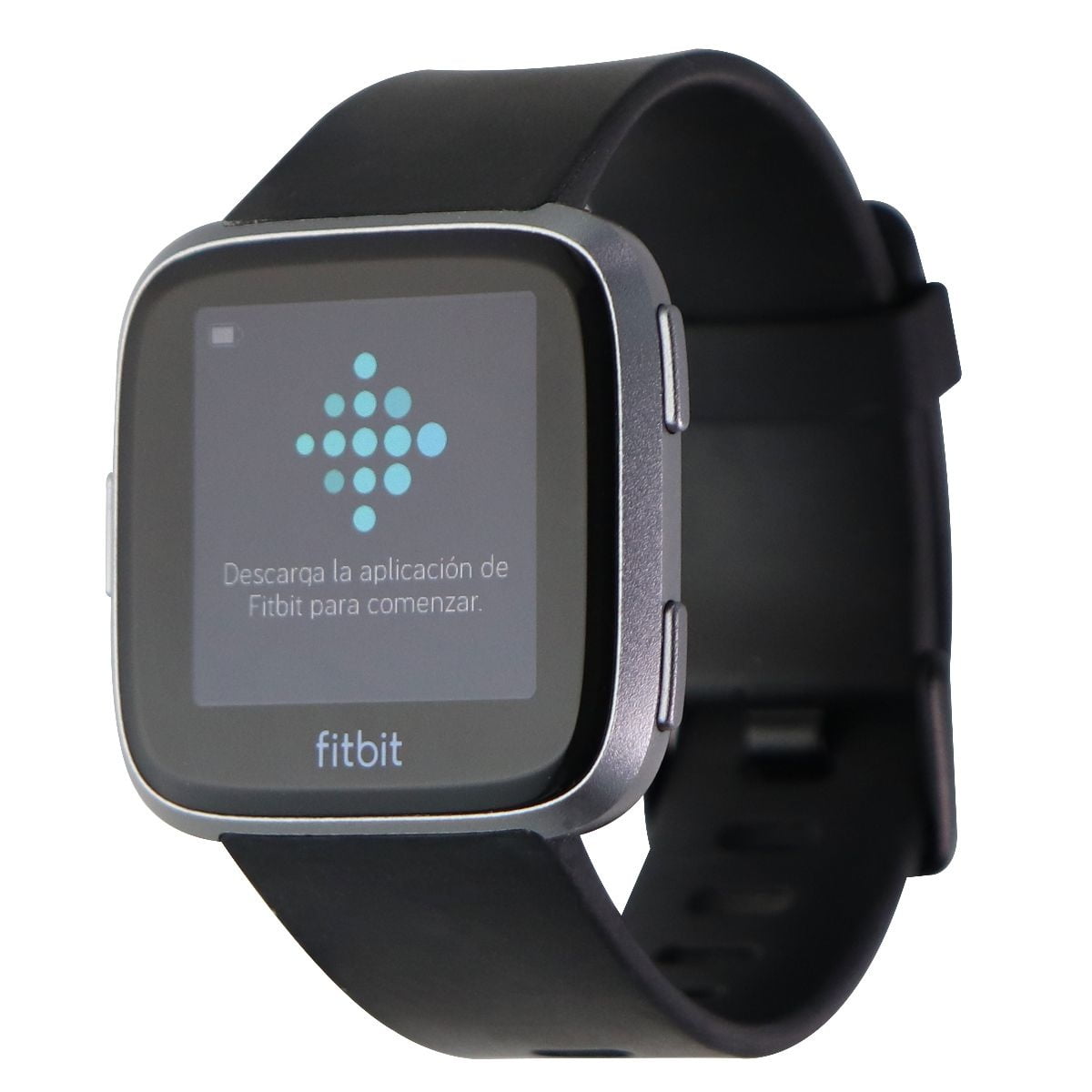 Fitbit Versa Special Edition Smart Watch Charcoal Aluminum Black Band FB505 Used Walmart