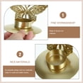 thumbnail image 3 of LABSERRON Elegant Golden Metal Butterfly Candle Holder Retro Iron Candle Stand for Wedding Decor, 3 of 8