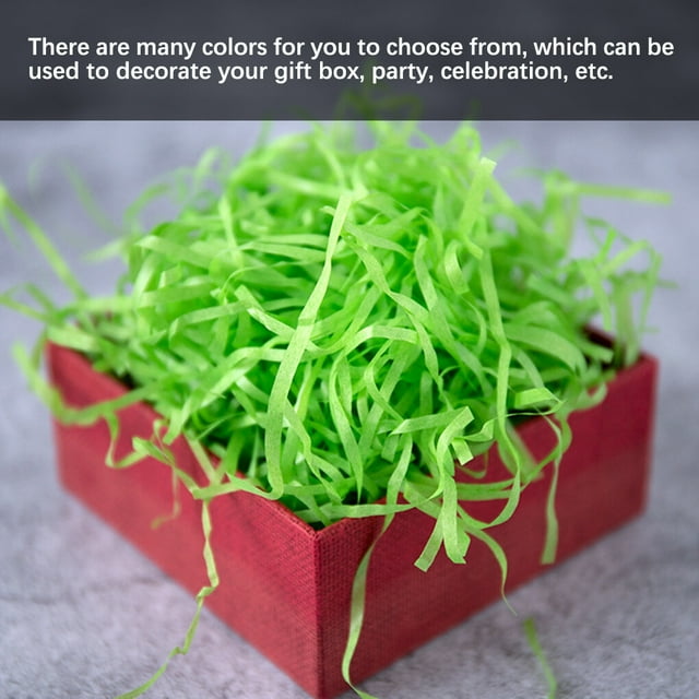 Crinkle Paper Raffia Shreds Colorful Boxes Filling Material DIY Packaging Confetti Wedding Party Greeting Tissue Accessories Grass Green