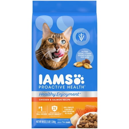 UPC: 0019014806379 | IAMS Proactive Health Chicken and Salmon Dry Cat Food 3 lb Bag