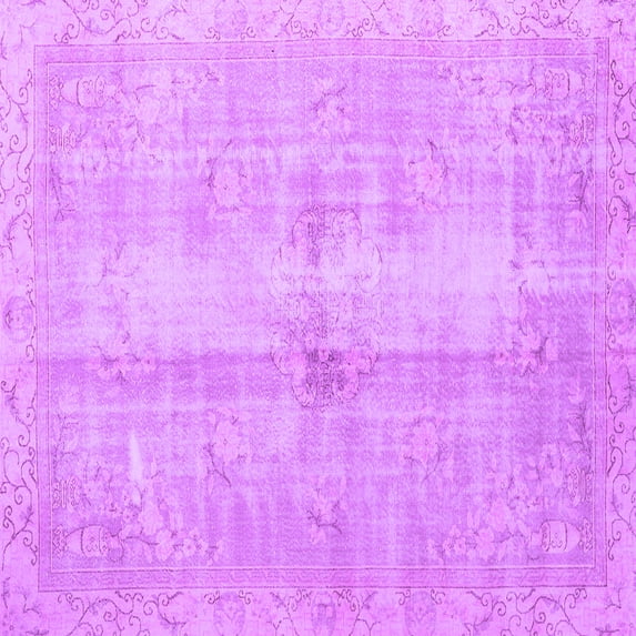 Ahgly Company Indoor Square Persian Purple Traditional Area Rugs, 3' Square