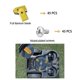 thumbnail image 4 of Paquete de 45 cuchillas de repuesto de acero inoxidable con revestimiento de titanio, accesorios para cortacésped, cuchillas de repuesto compatibles., 4 of 5
