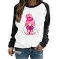 thumbnail image 1 of Gibobby Divertidas Sudaderas Sudadera con capucha informal sin sombrero con cuello redondo y mangas raglán con estampado divertido del día de San Valentín para mujer (Negro, XL), 1 of 5