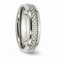 thumbnail image 4 of Stainless Steel Polished With Grey Carbon Fiber Inlay 6mm Band Size: 13; for Adults and Teens; for Women and Men, 4 of 6