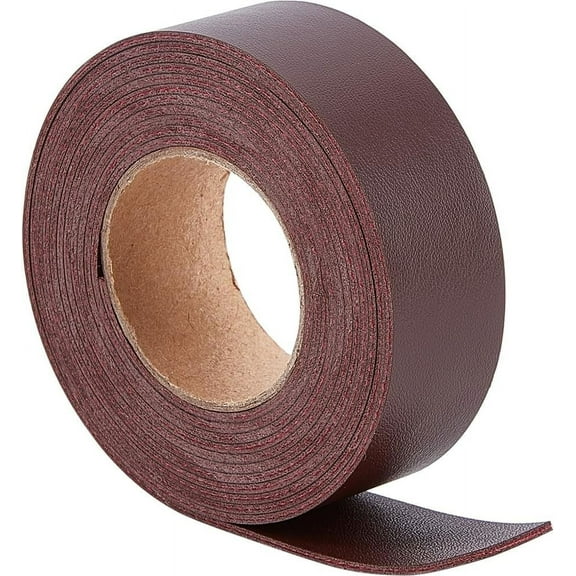 1" Wide Double-Sided Leather Strips 79" Long Flat Leather Cord 1.7mm Thick Soft PU Leather Strap Threads for DIY Crafts Belt Handle Bracelet Jewelry Making Coconut Brown