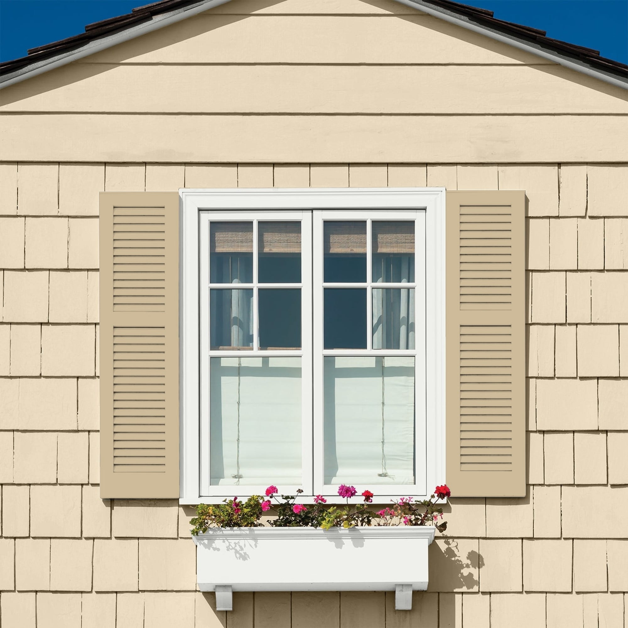 Glidden Fundamentals Spiced Vinegar / Beige, Satin Exterior Paint, 1 Gallon