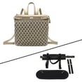 thumbnail image 1 of 6 piezas de bricolaje bolso de cuero de la PU conjunto de tejer cierres de uñas monedero inferior para tejer bolsas tejidas para dormir Negro Baoblaze Tejido de bolso de bricolaje, 1 of 8