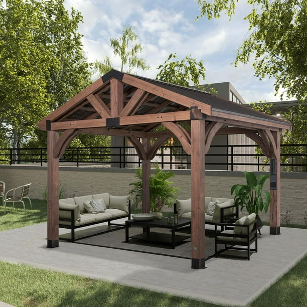 tkdd　12セット Backyard Discovery 12' x 12' Arlington Cedar Gazebo - Walmart.ca