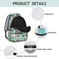 thumbnail image 4 of Corgi and Floral Blue Pattern Backpack for School, Cute School Bag with Adjustable Shoulder Straps and Padded Back, 15.3"x11"x7.1", 4 of 5
