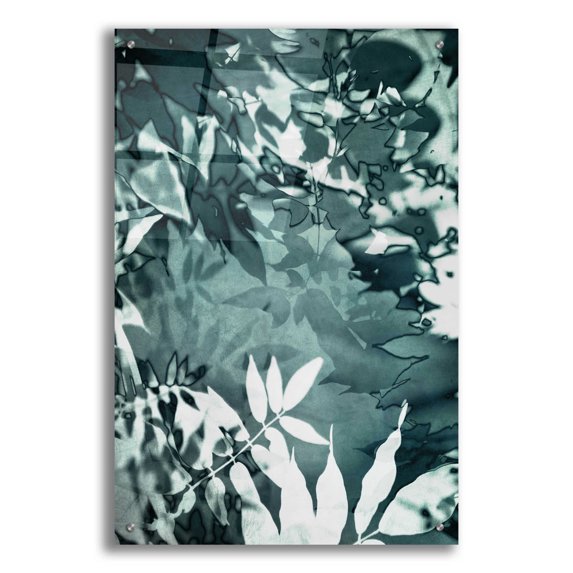 Epic Art 'Abstract Leaves' by Iris Lehnhardt, Acrylic Glass Wall Art, 24"x36"