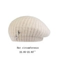 thumbnail image 2 of Xfvqtps Womens Berets Hat Stylish Star Graphic Classic French Knitted Solid Color Simplicity Fashion Versatile Warm Winter Painters Hat Coffee, 2 of 3