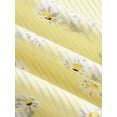 thumbnail image 3 of Yellow Floral Print Fit & Flare Mini Dress With Spaghetti Straps And Tie Front, 3 of 6