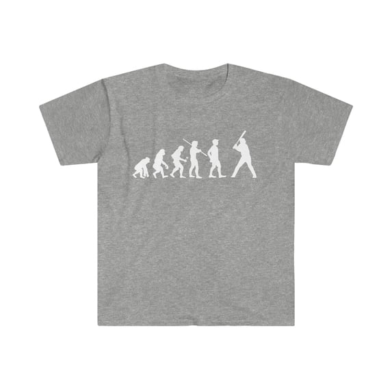 Human Evolution Baseball Player Unisex T-shirt, S-3XL