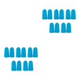thumbnail image 1 of Guardurnaity Paquete de 10 tapones para los oídos para viajes, sueño, prevención de ruido, relajación, oficina, naranja azul 2piezas, 1 of 6