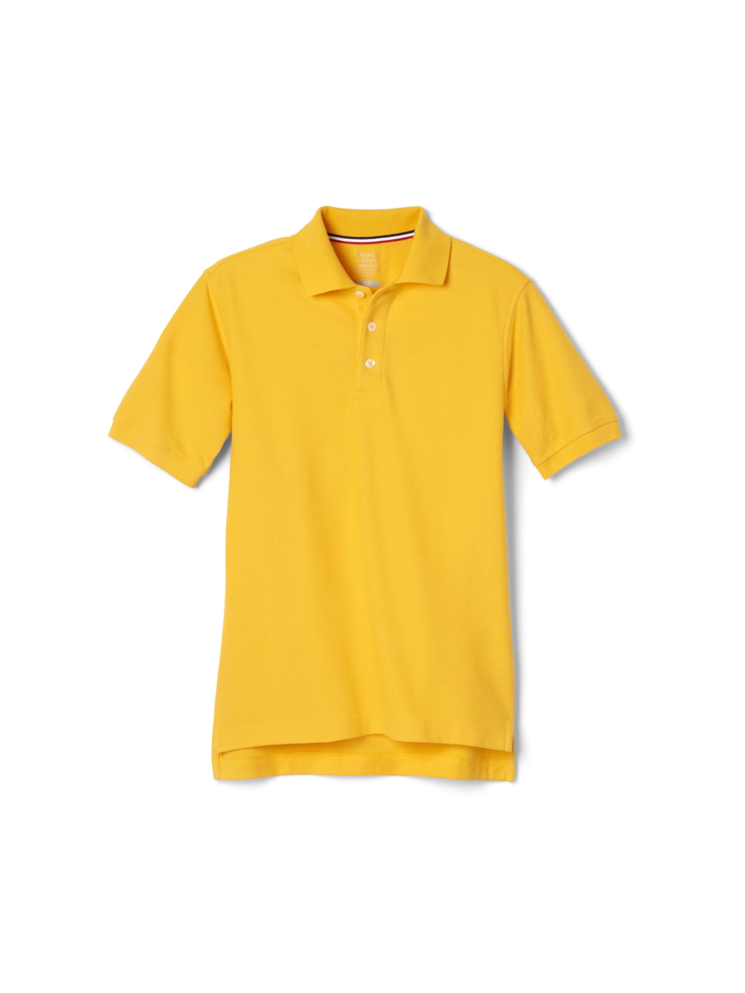 Toddler Yellow Pique Polo Short Sleeve French Toast School Uniform Size 2T to 4T 