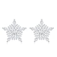 thumbnail image 2 of Rosec Jewels Snowflake Earrings with Moissanite (D-VS1 Quality) - Certified Moissanite Stud Earrings for Women - Ready to Gift, 10K White Gold, 2 of 6