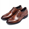 thumbnail image 3 of CMR CHAMARIPA Mens Elevator Dress Shoes - Dress Shoes That Make You Taller - Brown Leather Men's Derby Shoes 6 CM / 2.36 Inches, 3 of 6