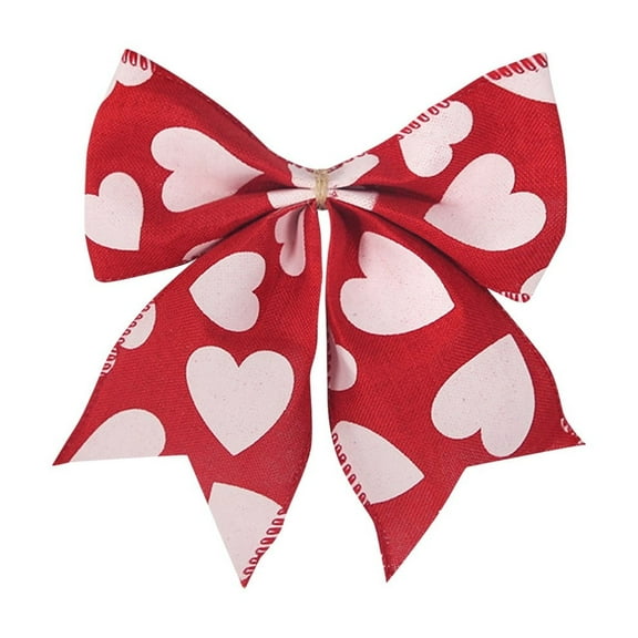 Love-Themed Bows, Decorative Ribbon Bows for Crafting, Wrapping, or Home Decor, Perfect for Adding a Romantic Touch to Any Valentine‘s Day Project. Red