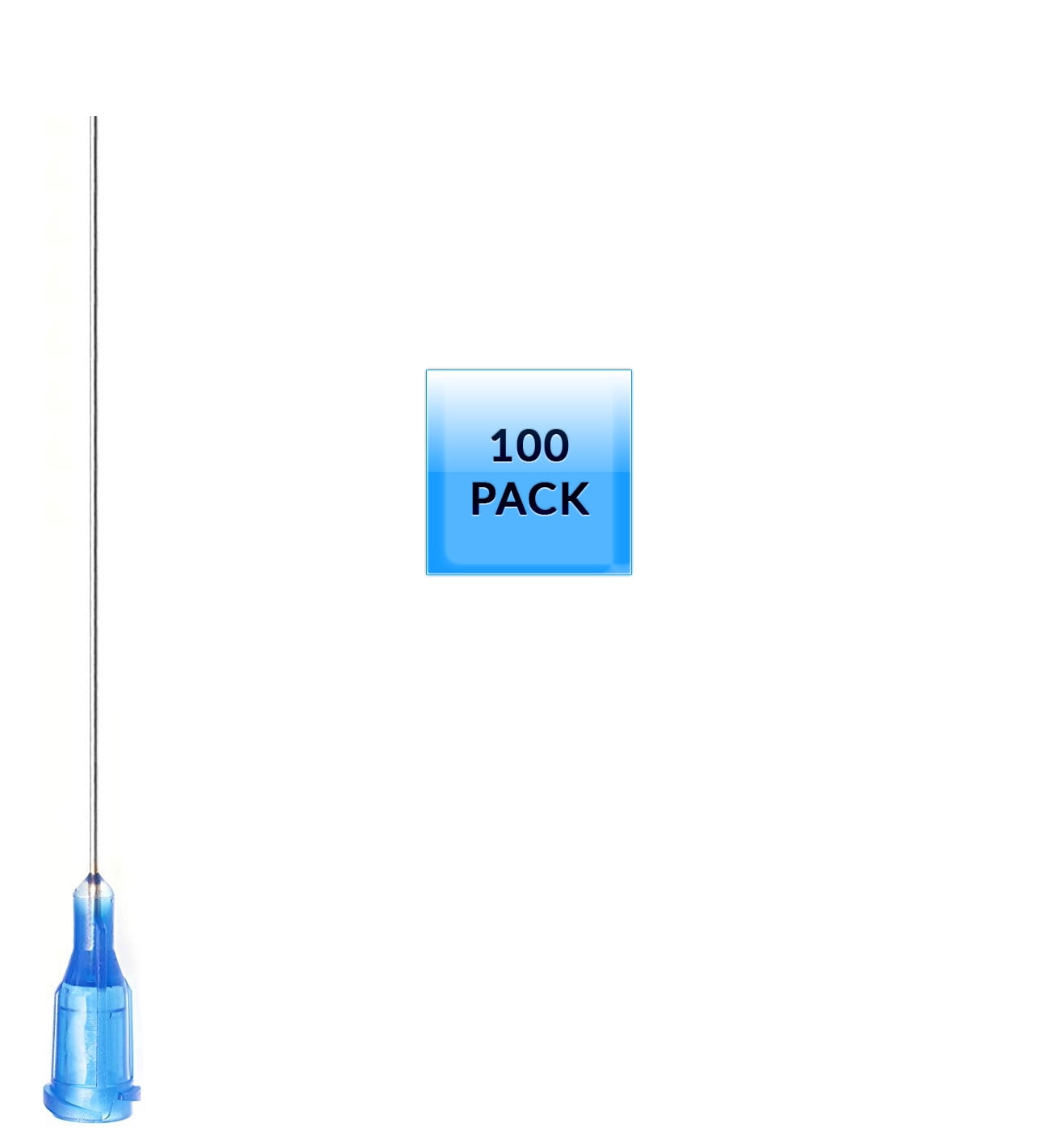 100 Pcs 31mm Length Blue Plastic TT Dispensing Blunt Needle Tapered Tips 22Ga 