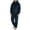 Navy, variant on KKBOTIVE Winter Fuzzy Onesies Pajamas for Men Hoodie Zipper Jumpsuits Loungewear Long Sleeve Warm Romper Adult Fall Winter Loungewear Light Blue Size: M