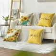 thumbnail image 2 of Home Sweet Home Sunflower Throw Pillow Covers, 18x18 Inch Spring Summer Seasonal Decorations for Sofa Couch Set of 4, 2 of 6