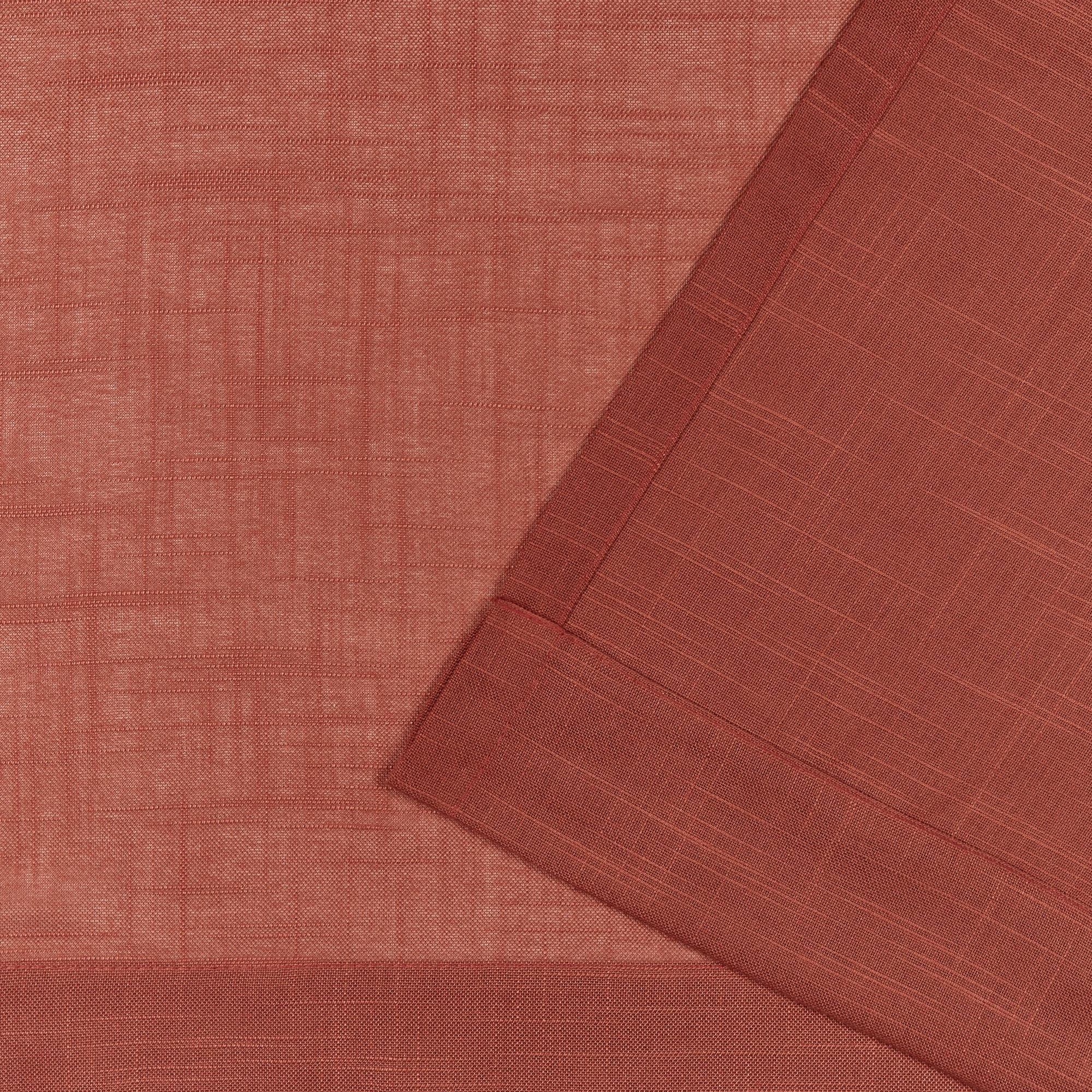 Nicole Miller New York Dunbar Light Filtering Rod Pocket Curtain Panels, 50"x 108", Burnt Sienna, Set of 2