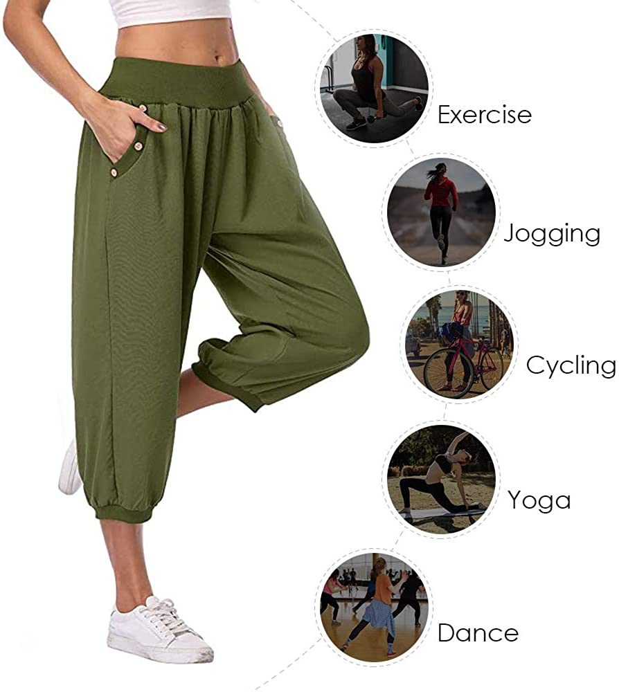 Loose Fit Capri Workout Pants