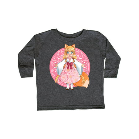 

Inktastic Fox Chibi Anime Girl Gift Toddler Toddler Girl Long Sleeve T-Shirt