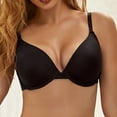 thumbnail image 1 of Vedolay Womens Lingerie DreamWire Underwire Bra, No-Poke Push-Up Bra, Moderate Coverage, Convertible T-Shirt Bra,Black 38, 1 of 4