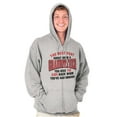 thumbnail image 4 of Grandpa's Had Enough Grandfather Joke Men's Big & Tall Graphic Zip Up Hoodie Brisco Brands 2X, 4 of 5