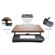 Mount-It! Keyboard Tray Under Desk with Adjustable Mouse Platform – Easy-Glide Sliding Drawer Under Desk Slide Out – Ergonomic Under Key Board Shelf for Office, Gaming, and Workstations