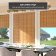 thumbnail image 2 of Red Lantern Burnt Bamboo Cordless Window Shade - Two-tone Honey 48" W, 2 of 8